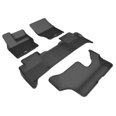 3D Mats Usa Custom Fit, Raised Edge, Black, Thermoplastic Rubber Of Carbon Fiber Texture L1LR02101509